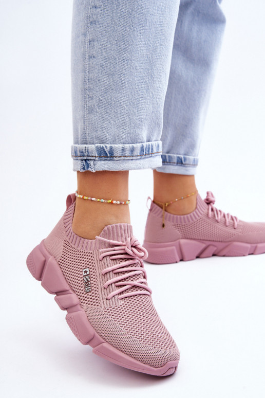 Féminin  Chaussures modèle baskets Memory Foam System Big Star JJ274266 couleur rose