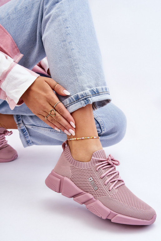 Féminin  Chaussures modèle baskets Memory Foam System Big Star JJ274266 couleur rose