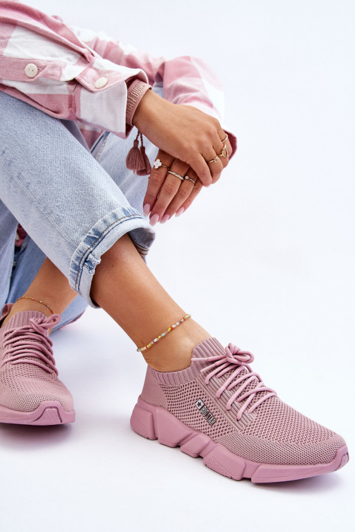 Féminin  Chaussures modèle baskets Memory Foam System Big Star JJ274266 couleur rose