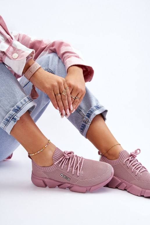 Féminin  Chaussures modèle baskets Memory Foam System Big Star JJ274266 couleur rose