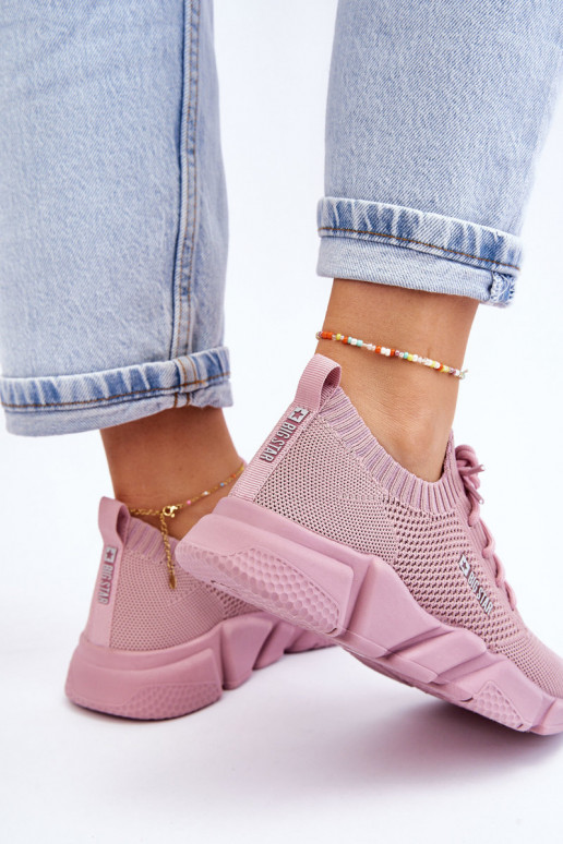 Féminin  Chaussures modèle baskets Memory Foam System Big Star JJ274266 couleur rose