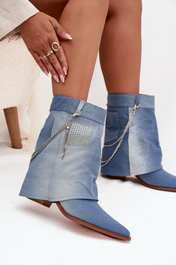 Bottes pour femmes avec des chaînes Il fauttière jean Ilyana