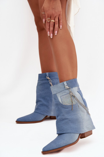 Bottes pour femmes avec des chaînes Il fauttière jean Ilyana 2
