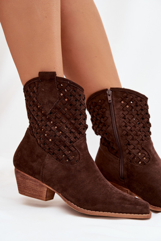 Bottes ajourées Féminin avec des talons CzekoladoÀe Ferissa