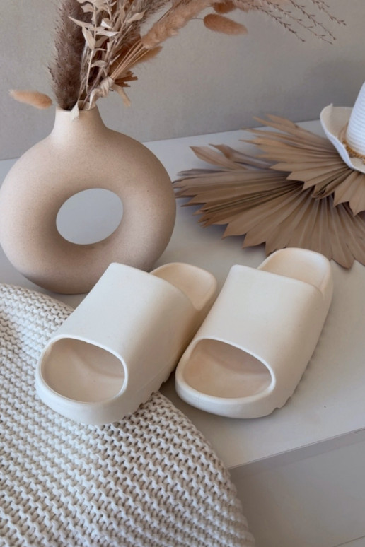 Mules ivoire pour femmes Olyria avec plateforme