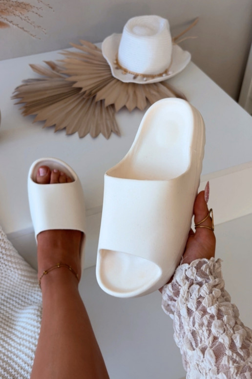 Mules ivoire pour femmes Olyria avec plateforme