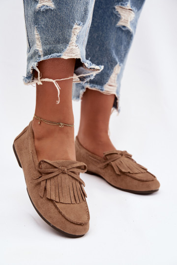 Mocassins pour femmes avec des franges de couleur marron Janelisse 2