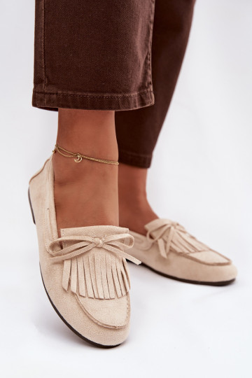 Mocassins pour femmes avec des franges de couleur ivoire Janelisse 2