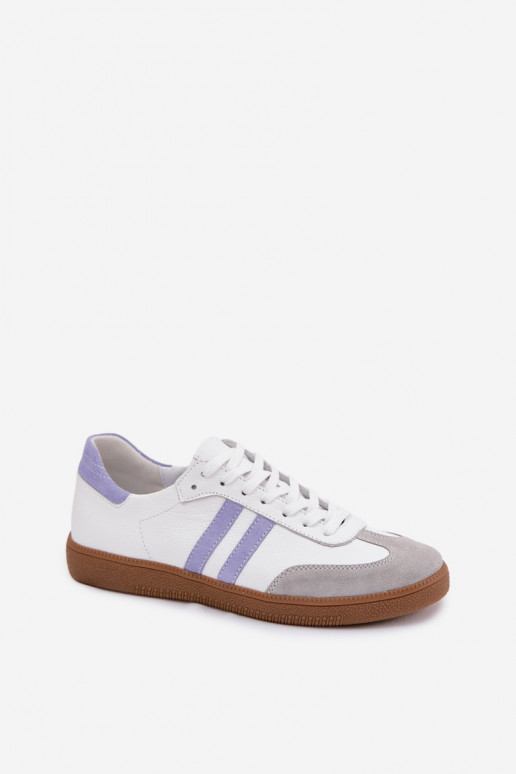 Zazoo N1068 Peau Faible Chaussures modèle baskets Féminin Blanc-couleur bleue