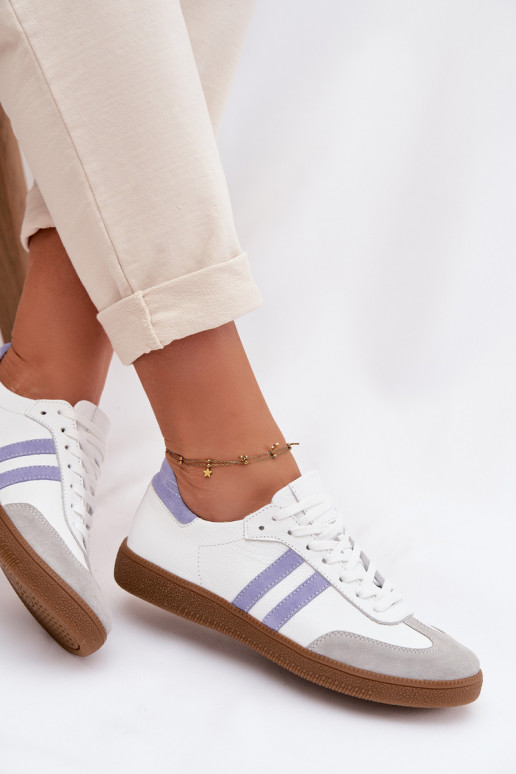 Zazoo N1068 Peau Faible Chaussures modèle baskets Féminin Blanc-couleur bleue