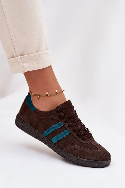 Zazoo N1068 en daim Faible Chaussures modèle baskets Féminin CzekoladoÀe