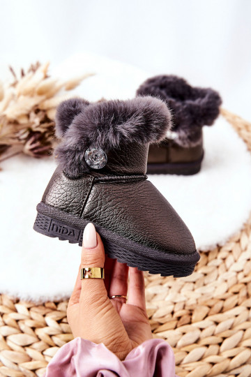 Bessie - Bottines isolées pour neige avec fourrure couleur grise