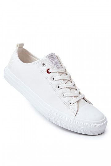 Baskets en cuir pour hommes BIG STAR JJ174006 couleur blanche
