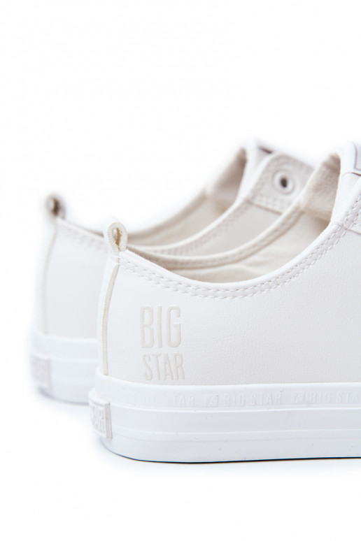 Baskets en cuir pour hommes BIG STAR JJ174006 couleur blanche