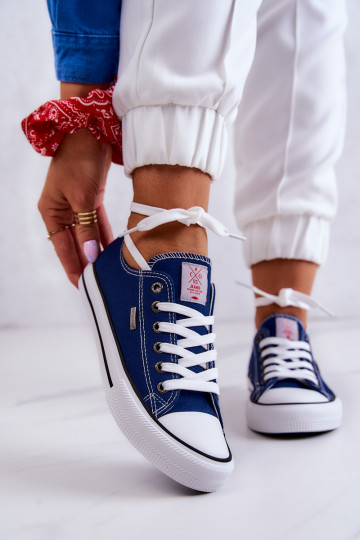 Féminin Modèle classique chaussures décontractées Cross Jeans JJ2R4012C bleu foncé 2