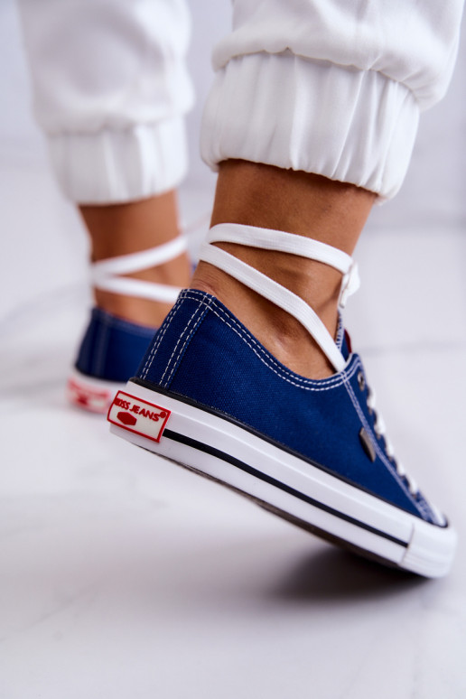 Féminin Modèle classique chaussures décontractées Cross Jeans JJ2R4012C bleu foncé