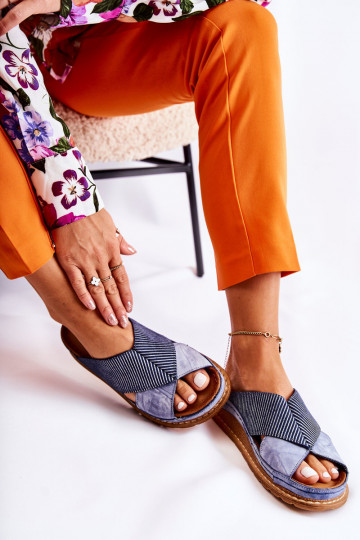 Peau Profilé Chaussons Il fautciejka 04986-17 couleur bleue 2