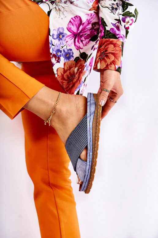 Peau Profilé Chaussons Il fautciejka 04986-17 couleur bleue