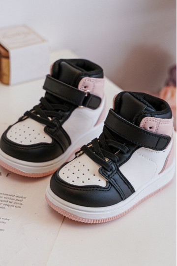 Grand Chaussures de sport pour enfants Blanc-couleur rose Teredite