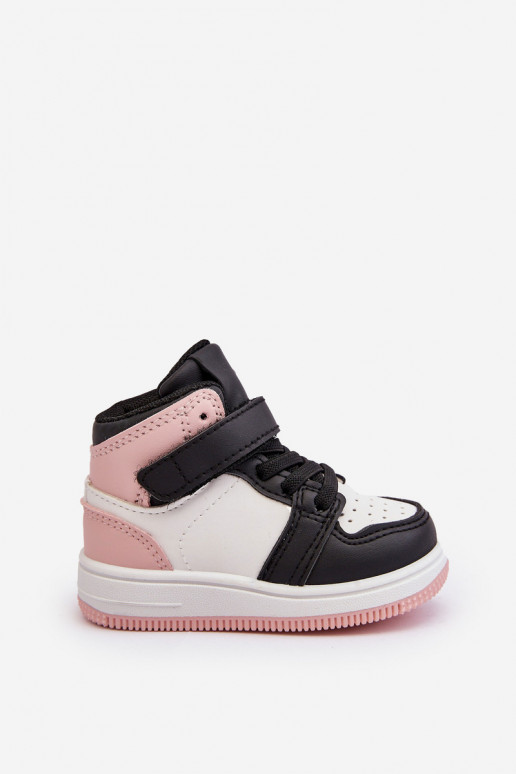 Grand Chaussures de sport pour enfants Blanc-couleur rose Teredite