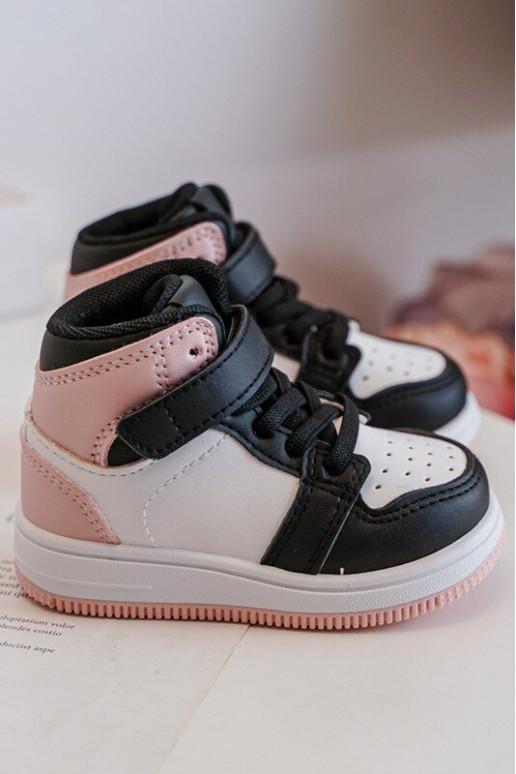 Grand Chaussures de sport pour enfants Blanc-couleur rose Teredite