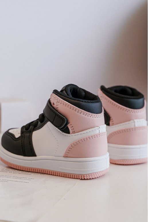Grand Chaussures de sport pour enfants Blanc-couleur rose Teredite