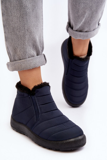 réchauffer Bas femme Bottes de neige bleu foncé Enmore