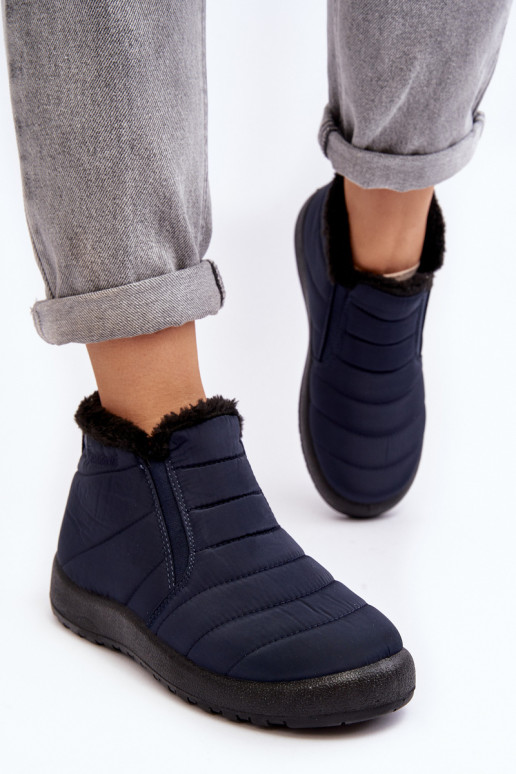 réchauffer Bas femme Bottes de neige bleu foncé Enmore