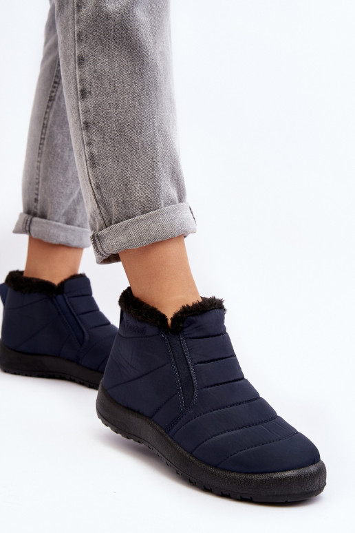 réchauffer Bas femme Bottes de neige bleu foncé Enmore