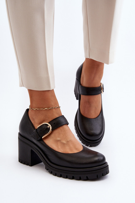 Zazoo 20166 Peau Chaussures couleur noire