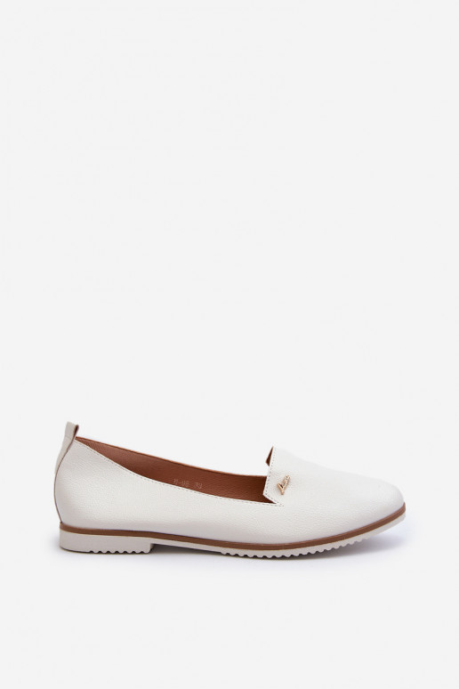 Mocassins avec des talons larges Féminin couleur blanche Enzla