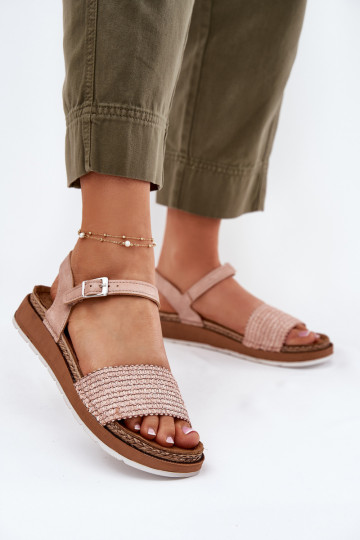 Sandales pour femmes Avec tresse À Après Inblu GS000050 couleur rose 2