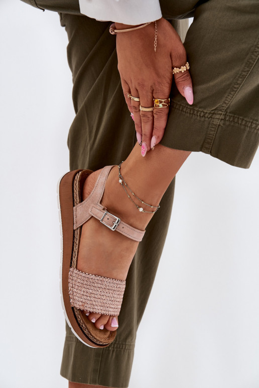 Sandales pour femmes Avec tresse À Après Inblu GS000050 couleur rose