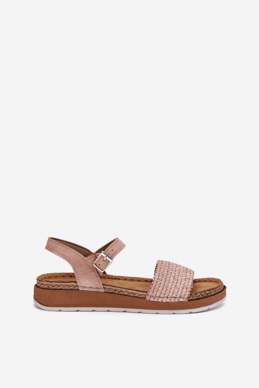 Sandales pour femmes Avec tresse À Après Inblu GS000050 couleur rose