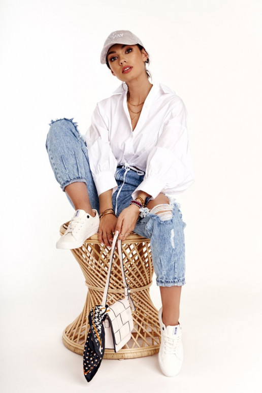 Le bas des femmes chaussures décontractées Big Star DD274451 couleur blanche