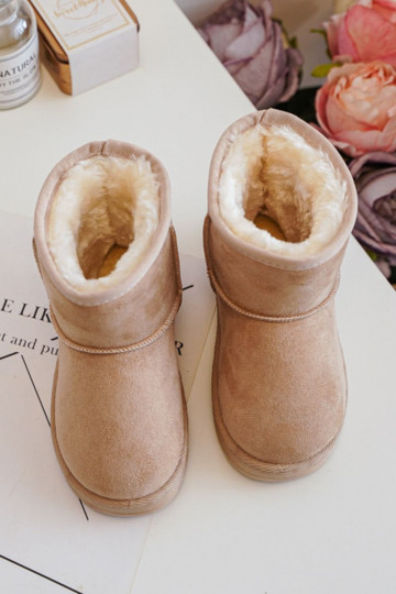 Bottes d hiver chaudes pour enfants beige Gooby 2