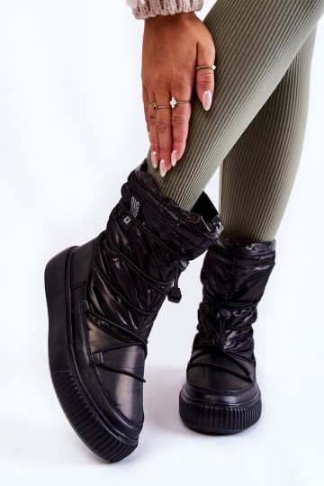 Féminin réchauffer Bottes de neige Big Star KK274193 couleur noire