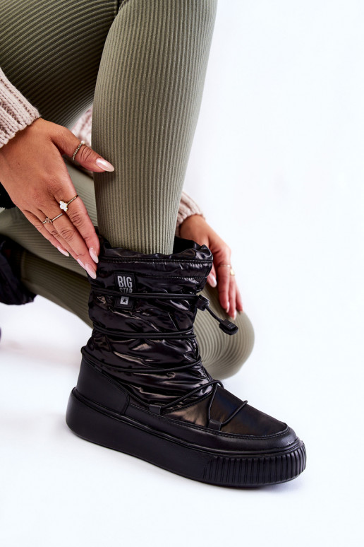 Féminin réchauffer Bottes de neige Big Star KK274193 couleur noire