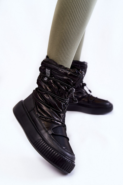 Féminin réchauffer Bottes de neige Big Star KK274193 couleur noire