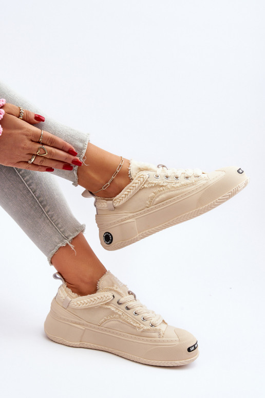 Féminin Chaussures modèle baskets GOE NN2N4060 beige