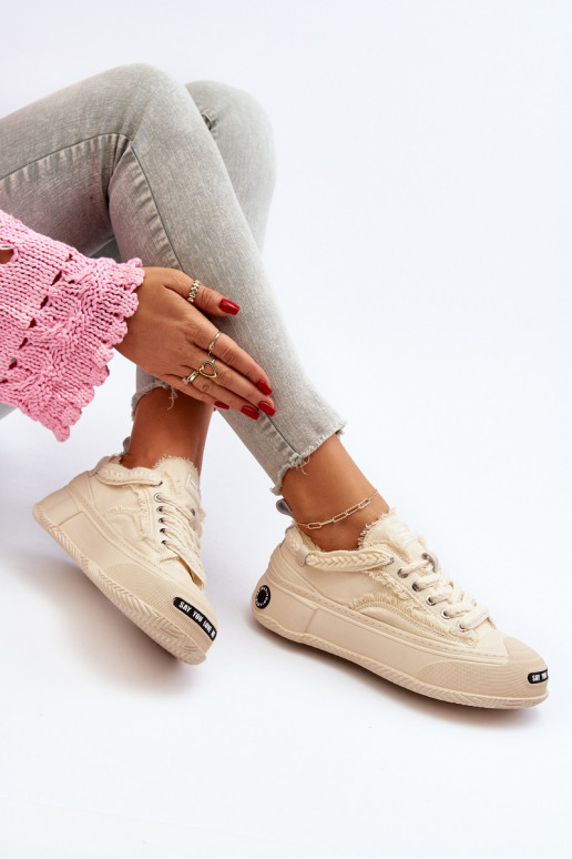 Féminin Chaussures modèle baskets GOE NN2N4060 beige