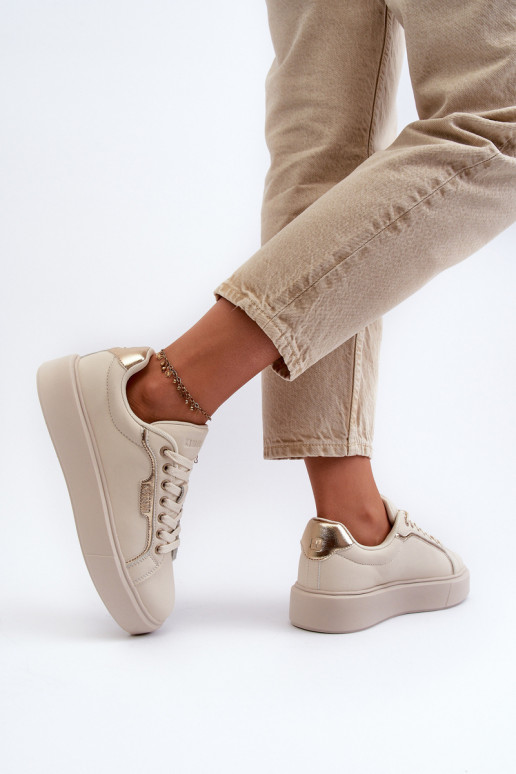 Chaussures modèle baskets Féminin Big Star NN274334 Memory Foam System beige