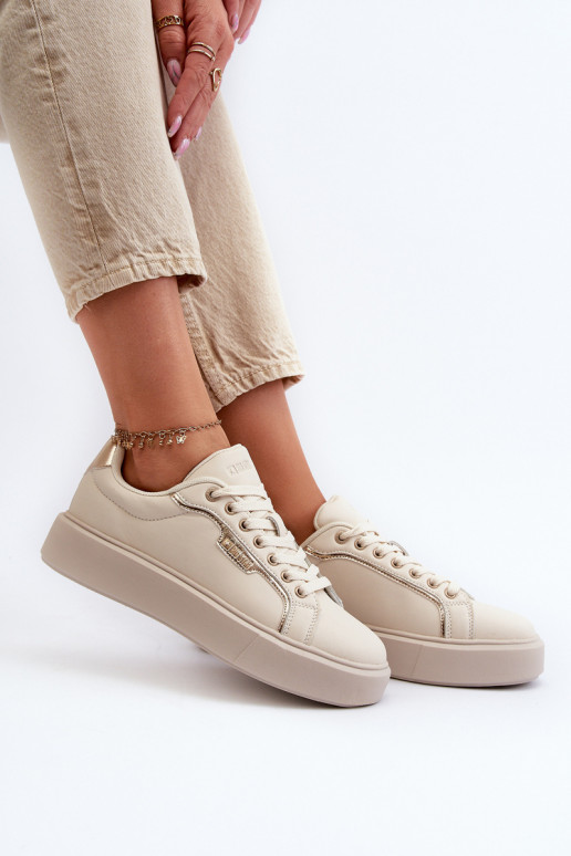 Chaussures modèle baskets Féminin Big Star NN274334 Memory Foam System beige