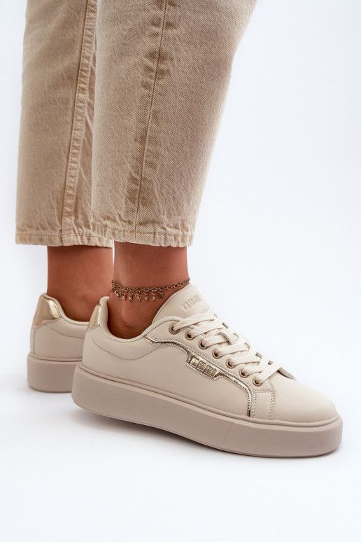 Chaussures modèle baskets Féminin Big Star NN274334 Memory Foam System beige