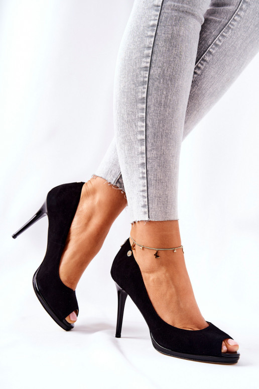 Chaussures en daim Monnari 0490-020 couleur noire