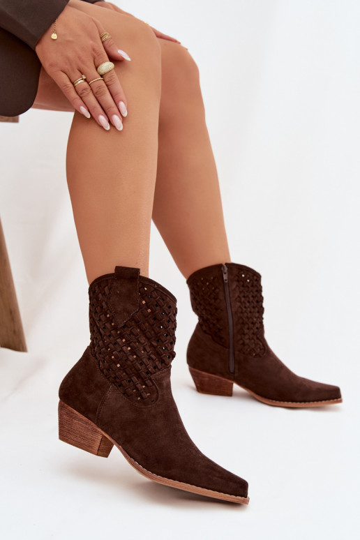 Bottes ajourées Féminin avec des talons CzekoladoÀe Ferissa