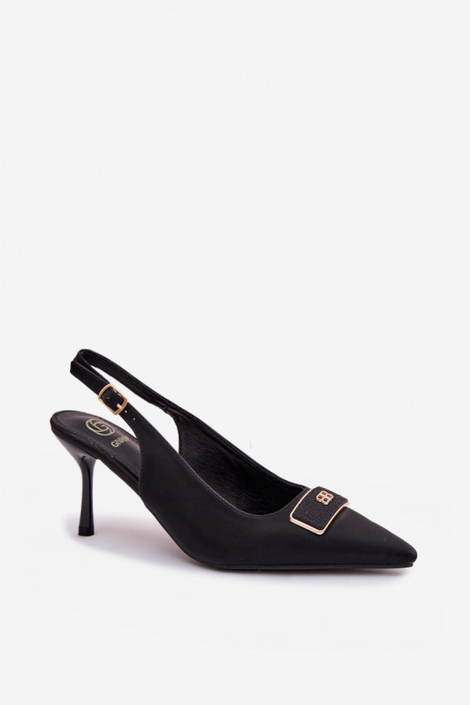 sandales à talons hauts Féminin Avec des décorations Detalem couleur noire Lurella