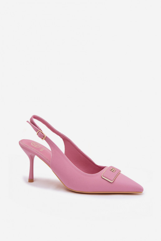 sandales à talons hauts Féminin Avec des décorations Detalem couleur rose Lurella