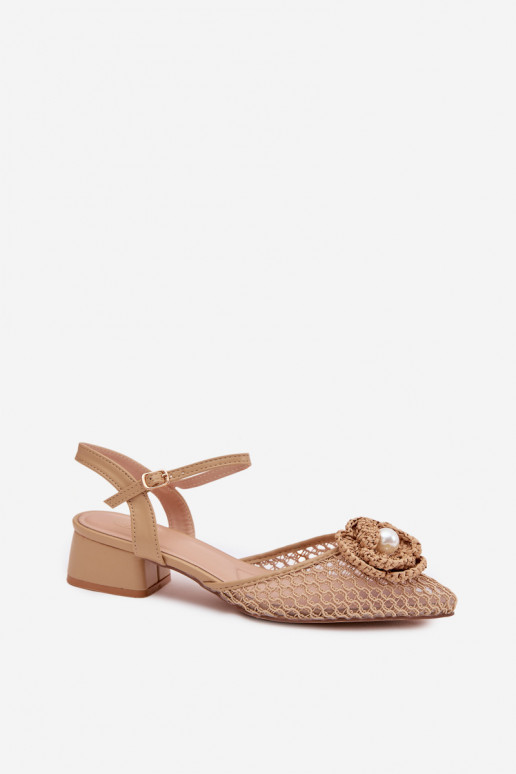 Sandales pour femmes Klocke Avec des décorations Detalem beige Vionessa