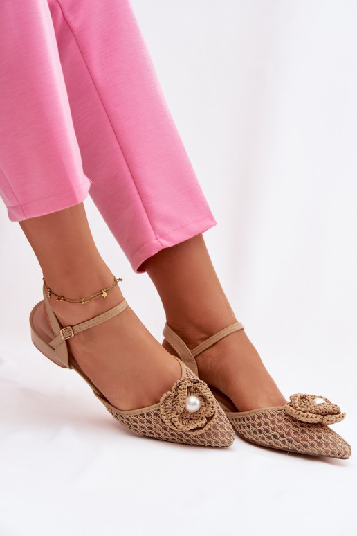 Sandales pour femmes Klocke Avec des décorations Detalem beige Vionessa